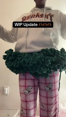 A post by @miathecrocheter on TikTok caption: I think I’m gonna try loop yarn my next go round bc making the loops myself was skressssfulllll 😭😭 #crochettiktoks #crochet #crochettiktok #handmade #fypシ 