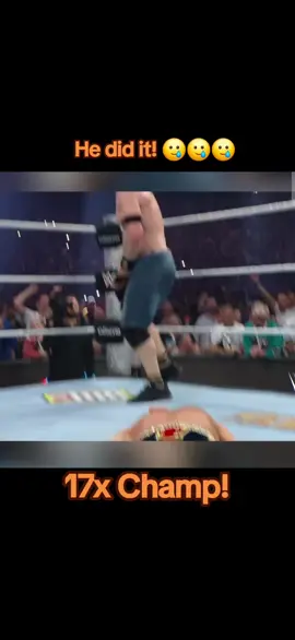 A post by @_suzzyq_ on TikTok caption: THE CHAMP IS HERE!!!!!!!!  #wrestlemania #wwe #wwefans #johncena #suzzyq 