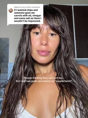 A post by @victoria__benitez on TikTok caption: Replying to @Lucy Catt it’s not for the weak I’ll you that…  #onions #garlic #supplements 