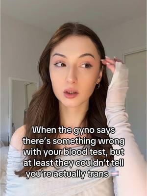 A post by @mathildahogbergs on TikTok caption: “Passing” the exam 😍 #trans #fyp #gynecologist 