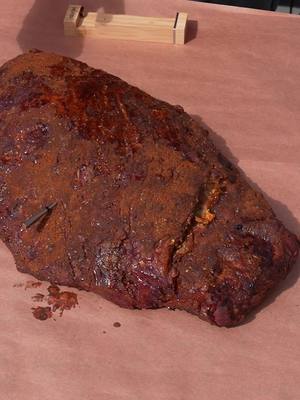 A post by @fooddudescook on TikTok caption: Making Texas Brisket in Ohio