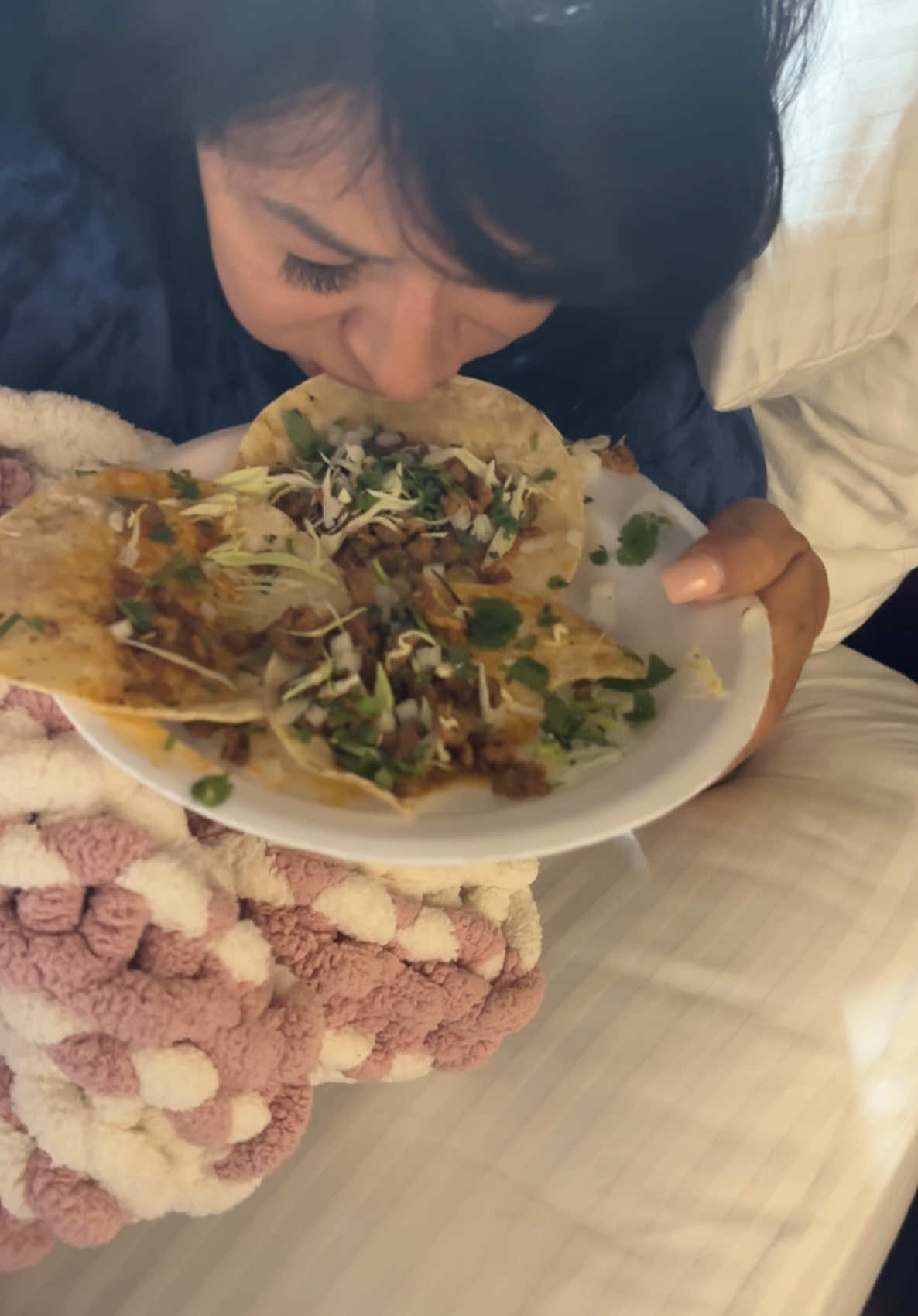 A post by @nathalyel on TikTok caption: POV: You turn your head for one second and your dog decides tacos are a shared experience 😂🌮