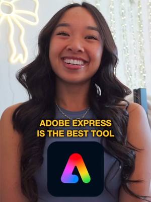 A post by @nicolelaeno on TikTok caption: Using templates on @Adobe Express to complete quick, easy & efficient projects! Get it now for free ❤️ #AdobeExpressPartner 