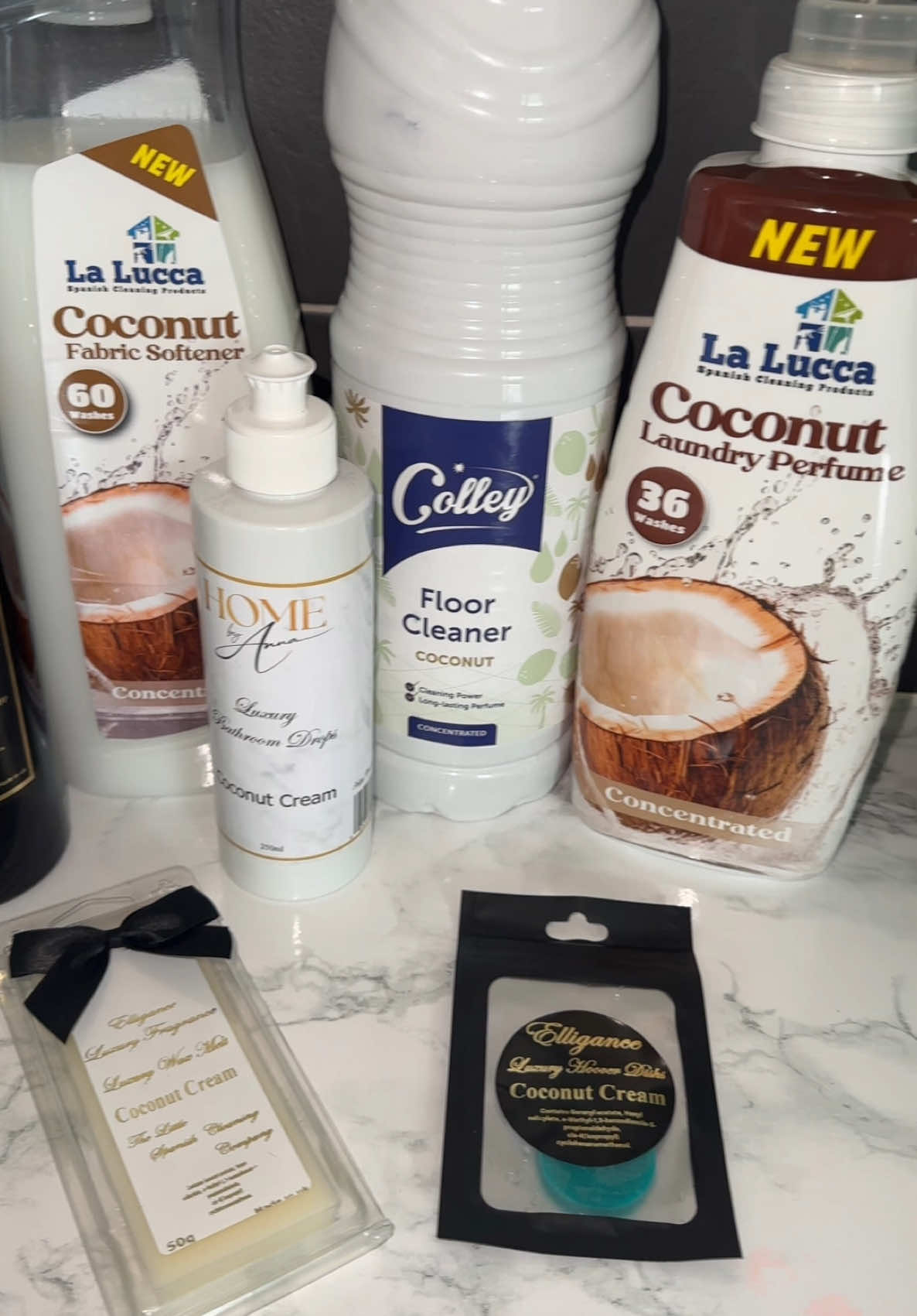 A post by @cleanwithabbi on TikTok caption: If your like me and loveee anything coconut you will love these bits from @Littlespanishcleaningco so obsessed 🥥🌴 #spanishcleaningproducts #coconutscent #cleaningproducts #cleanwithabbi 