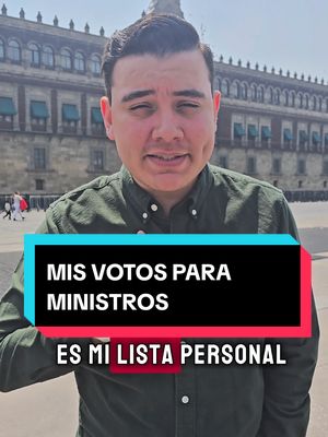 A post by @manuelpedrerooficial on TikTok caption: MI LISTA DE CANDIDATOS A MINISTROS DE LA SUPREMA CORTE | BOLETA MORADA | MANUEL PEDRERO 