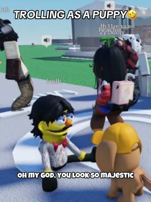 A post by @its_cxldkid on TikTok caption: Trolling as a puppy #robloxfyp #micup #micuproblox #robloxvc 