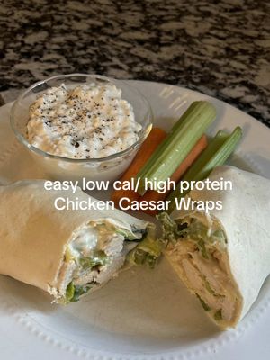 A post by @baylee_gill on TikTok caption: nothing like the pura vida wraps but we tried😆 (370cals/57g protein) -carb counter tortilla🫓 -handful of Romaine lettuce🥬 -Bolthouse Farms Caesar🍶 -2 servings chicken breast🍗 -sprinkle or Parmesan🧀