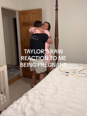 A post by @taylorrandsoph on TikTok caption: I cry everytime I watch this back😭🥹❤️ #taylorandsoph #pregnant #pregnancy #reaction #baby #babynumber2 