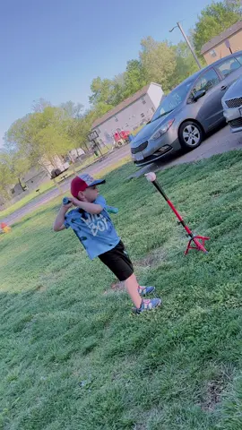 A post by @meg121687 on TikTok caption: Little Baseball practice and a little dance moves. #tball #heybatterbatter 