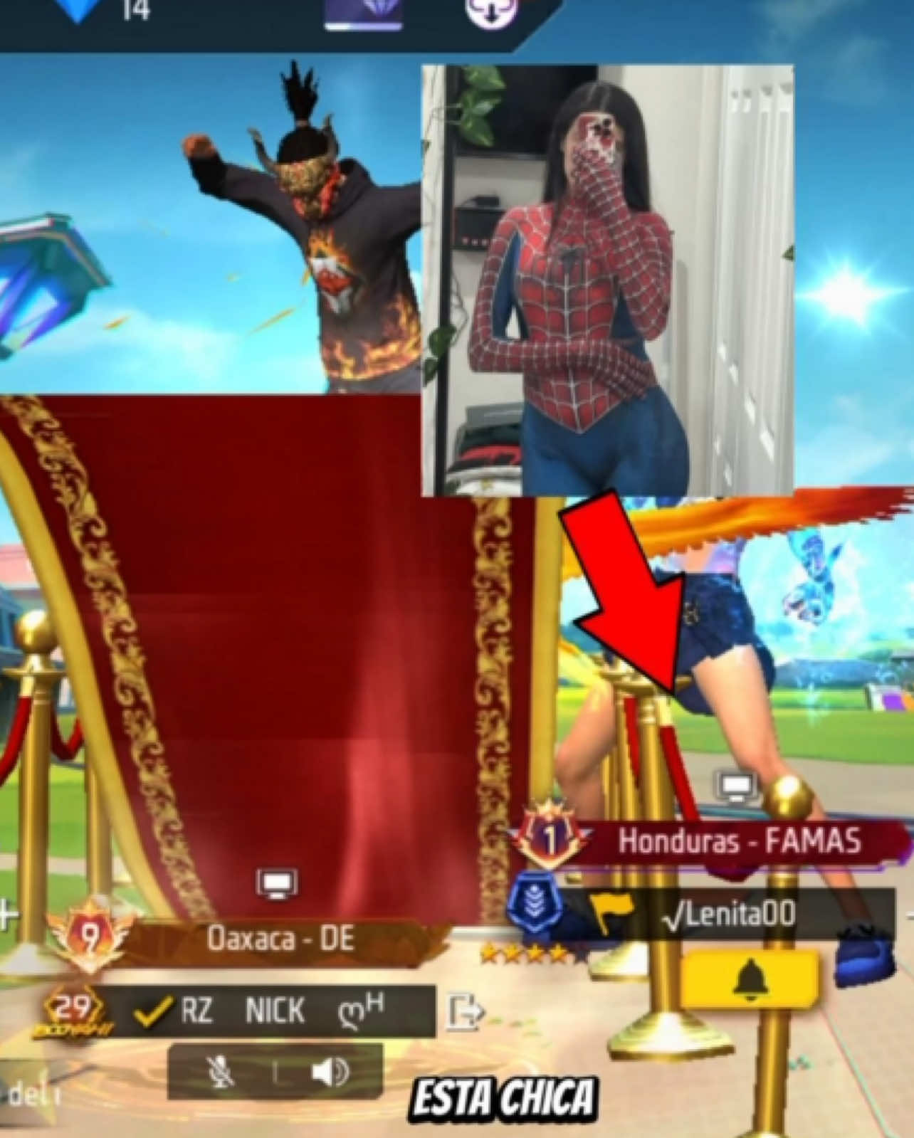 A post by @brayancrazzy on TikTok caption: Me infiltro en el Directo de Chica Streamer con 29 Rachas☠️y Esta fué su Reacción😨 #freefire #chicagamer #brayancrazzy #insano #streamer 