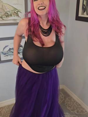 A post by @chimeracostumes on TikTok caption: fluffy skirts for mental health = yes #cosplay #fashion #ootd #outfit #purple #bookishball 