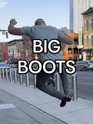 A post by @tyler.bergantino on TikTok caption: big guys need boots