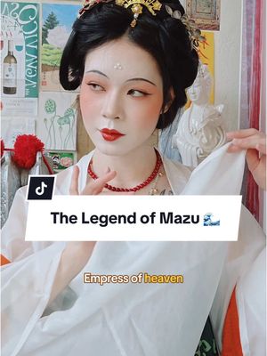 A post by @mochihanfu on TikTok caption: Makeup in 960CE China, this time period contains the tail end of the 5 Dynasty 10 Kingdom Period (907-979), as well as the first year of the Song Dynasty (960-1279).  Makeup was still pretty similar to the previous Tang Dynasty (618-907): curved brows, heavy blush, all over white base. Although opacity is heavy, we see lighter features being preferred.  Brows are much thinner and dainty, blush flares outward from the eye to act as eyeshadow blush and contour, white base is ommitted on the forehead (emerging of 三白妆 "3 Whites Makeup", popular makeup style in song dynasty).  Clothing is surprisingly more in line with Tang aesthetics: empire waists (qixiong ruqun 齐胸襦裙）and long coats. We start to see more square cut coats as opposed to rounded Tang Daxiushan 大袖衫, square cute become the basis for typical Beizi 褙子 in later years.  Interesting fashion point!: rounded upper skirt hems which I wore in the video. The curved shape offers more coverage of the chest.  #songdynasty #hanfu #5dynasties10kingdoms #mochihanfu #makeup 