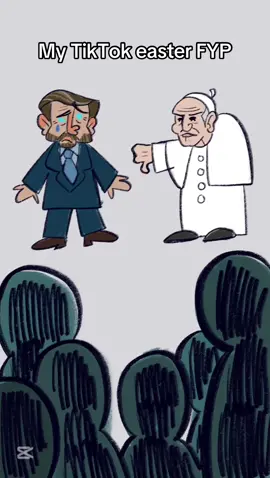 A post by @sparkle.clown on TikTok caption: Happy Easter everyone 😭 also HOW DOES THIS KEEP HAPPENING TO TRISHA?! #popefrancis #trishapaytas #easter #viral #fyp #meme #pope #popculture #trishlikefish88 #pregnant #jdvance #easter #whatthehelly 