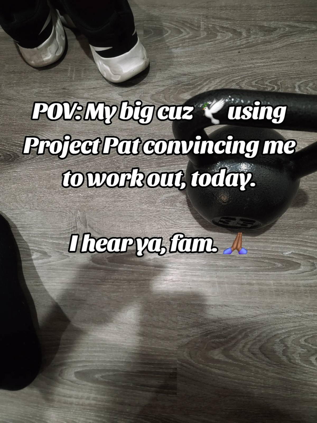 A post by @blackamericanbadboy on TikTok caption: If nobody else was gone push me and tell me to stop being a b*&+h, it was him. Say what's up to my brother for me! Let me finish these reps. 🕊🙏🏾✨️🧘🏾‍♂️