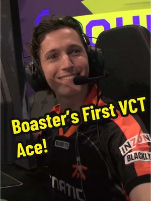 A post by @fnatic on TikTok caption: his first VCT ace 😭🥰 congrats, boaster!!  #valorant #fnatic #valorantesports #vct #ace #boaster #valorantclips 