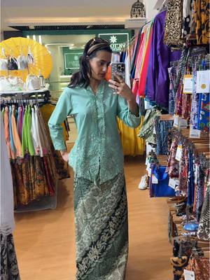 A post by @sabrinabahsoon on TikTok caption: Outfit reveal with price at the end!!! This was a process 😭 #kebaya #hariraya #bajuraya 