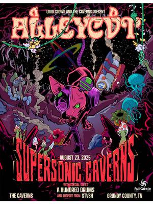 A post by @alleycvt on TikTok caption: SUPERSONIC CAVERNS🧗🪨   I’ve always wanted to perform here :’) what an insane venue to throw the second ever (announced) SUPERSONIC show 🥹 When I envision what Planet Supersonic looks like, this is definitely something that would be on the planet so it’s very fitting. I’m so excited to see you all 💗  AUGUST 23RD, LETS GOOOOOO🪐 Artist Presale: Weds 4/23 @ 10am CT Local Presale: Thurs 4/24 @10am CT On Sale: Fri 4/25 @ 10am CT
