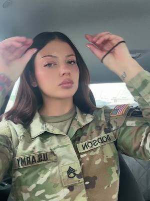 A post by @largeju on TikTok caption: Could never be a bun girl cause this is how long it takes me to get ready for work  #army #marines #navy #coastguard #airforce #military #militaryhair 