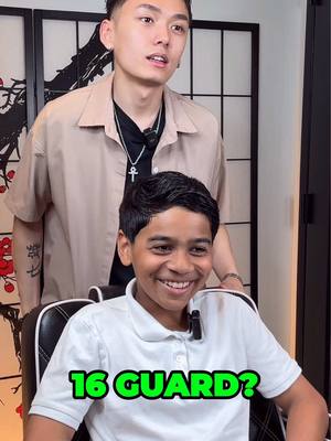 A post by @nguyensteadycutting on TikTok caption: I knew this day would come 😂 the forbidden 16 guard. It’s usually done with a taper but we did a burst fade on the sides. He likes to stand out more so that’s why we went with that 🔥 LINK IN BIO TO SET AN APPOINTMENT ‼️ _______________________________________ ##richmondvabarber##richmondva##vabarber##rvabarber##barber##fade##haircut##richmondbarber#nguyensteadycutting #16guard 