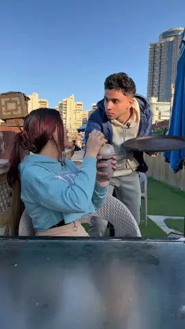 A post by @marwanglitch on TikTok caption: الويتر بدون سبب في الكافيه 😂😂 @Mariam Elsaadany-مريم السعدنى 