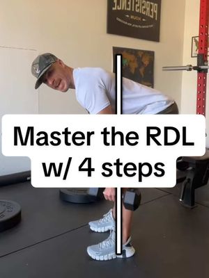 A post by @lostandlifting on TikTok caption: RDL - 4 Steps to bias the glutes #rdl #romaniandeadlift #gluteworkout 