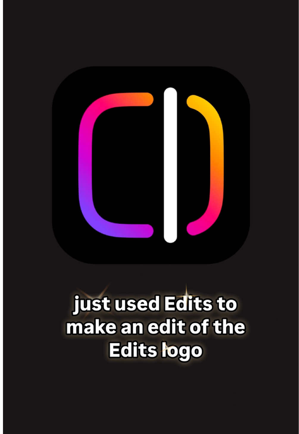 A post by @instagram on TikTok caption: We just made an edit... of the Edits logo... using Edits to... introduce Edits, a new app that makes it easier to make fun videos 🎥✨ Tap the link in bio to start creating 🎨