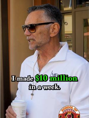 A post by @theschoolofhardknocks on TikTok caption: He was in the Mafia 🤯 and was making $10 MILLION a week in the 1980s. I interviewed @Michael Franzese in Newport Beach and I asked him how he made $10 million a week! I also asked him for a lesson about business he learned from the mafia that school does not teach. Lastly, I asked him if he believes in God and he told me his two secrets to success. #wealth #entrepreneur #financialfreedom #motivation 