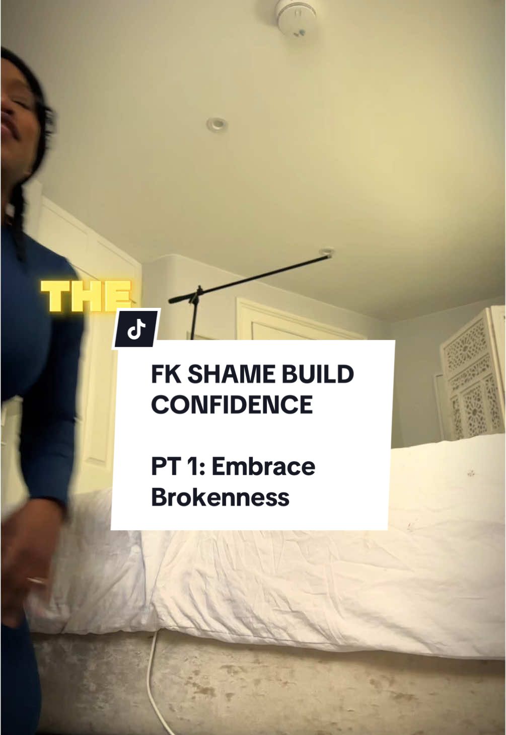 A post by @cozshecandoit on TikTok caption: FK shame build confidence series: Part 1; invite the brokenness in order to heal, then embrace the  pivot to get the healing you need.  #innerchildhealing #pivot #reinventingmyself #selflove #selfimprovement #growthmindset #healingjourney #dothework #shadowwork #lowselfessteem #confidenceboost 