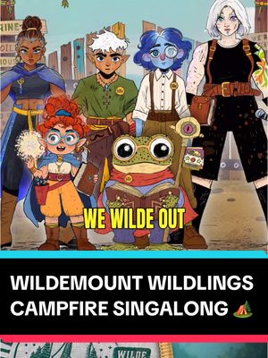 A post by @criticalrole on TikTok caption: 🌲 🎵 LET'S GO EXPLORING 🎵 ⛺  WILDE OUT! Come join us 'round the campfire and learn the official #WildemountWildlings themesong! Whether you're a wizard, warlock, ranger, scout, or aspiring adventurer, come sing along!  [ Themesong by @SamRiegel, Piano by Tal Levitas 🎹 🎶 ]  WATCH WILDEMOUNT WILDLINGS ON YOUTUBE TODAY🏕️  @Marisha Ray641  @Smashley Johnson  @Aleks Le   #criticalrole #critrole #dnd #dungeonsanddragons #campfiresong #song #singing #singalong #karaoke #camping #camp #summercamp #samriegel #ashleyjohnson #marisharay #brennanleemulligan #libebarer #edenriegel #aleksle #roleplay #fantasy #improv #comedy #ttrpg #tabletop #tabletopgaming