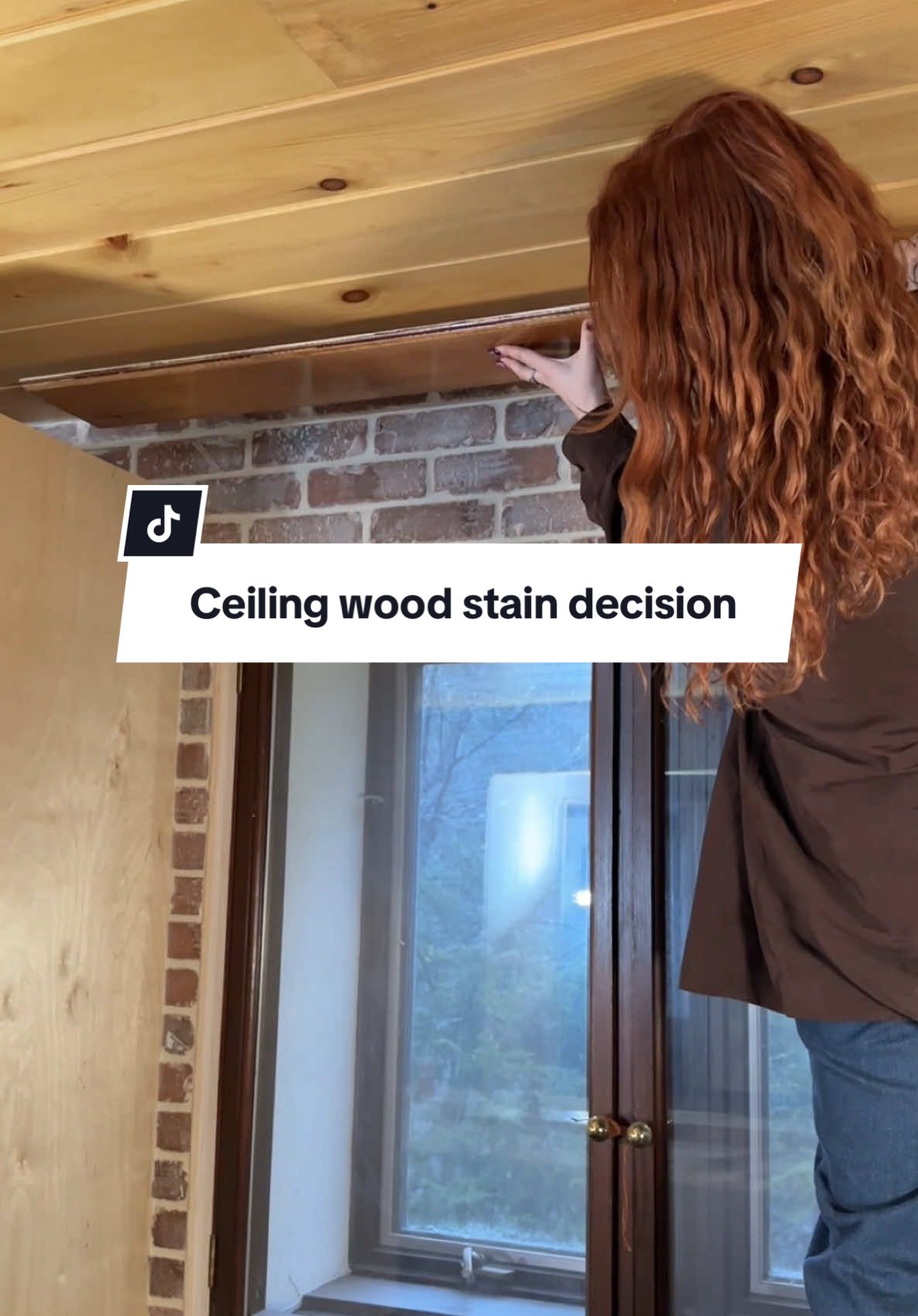 A post by @emilyrayna on TikTok caption: I think I’ve picked the stain I’m going to use! Let me know your thoughts  #renovation #kitchendesign #woodstain #diyproject #interiordesigner 