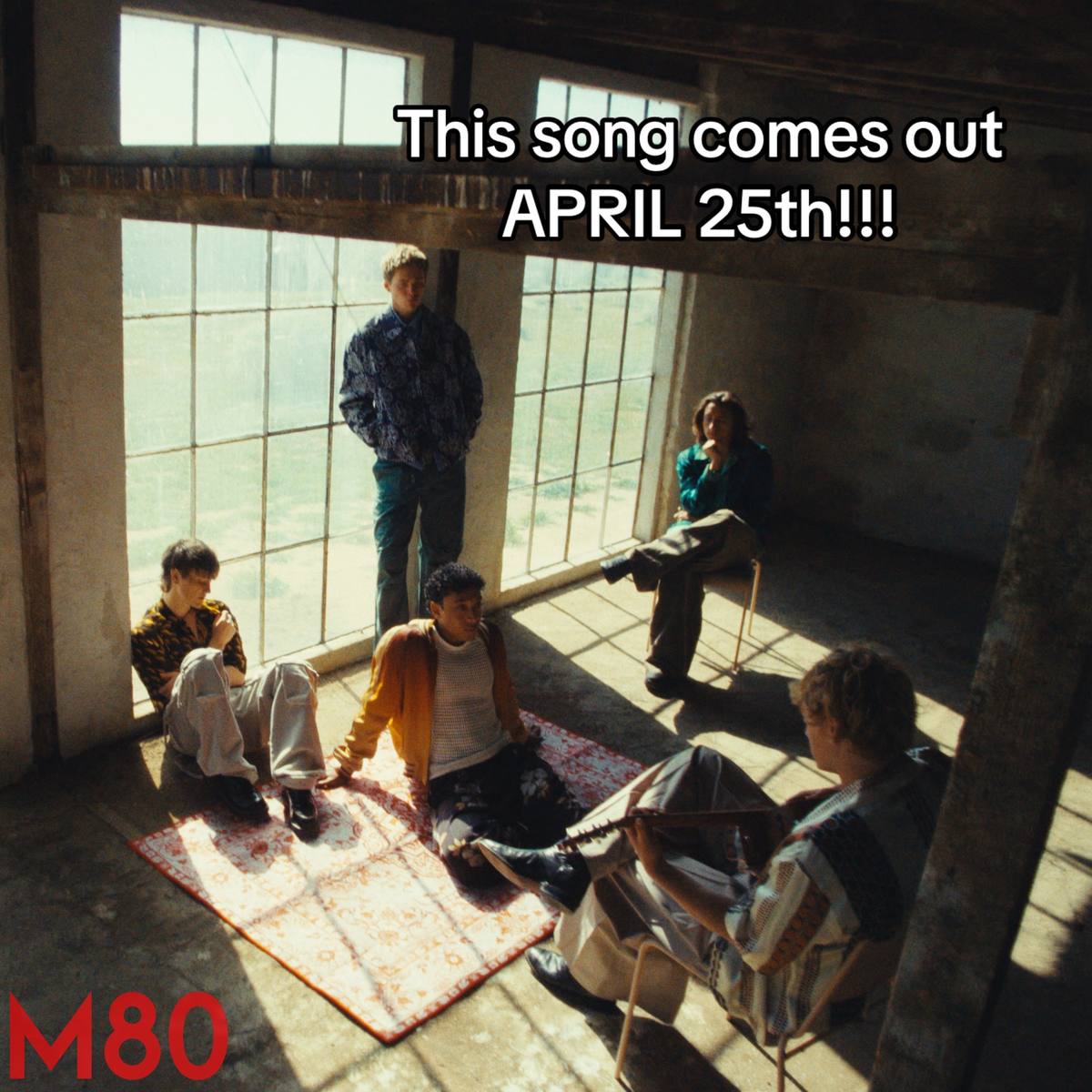 A post by @fullcircleboys on TikTok caption: New song comes out this Friday!!! #boyband #dance #singing #studiosession #NewMusic #pop #PopMusic #M80 #fullcircleboys 