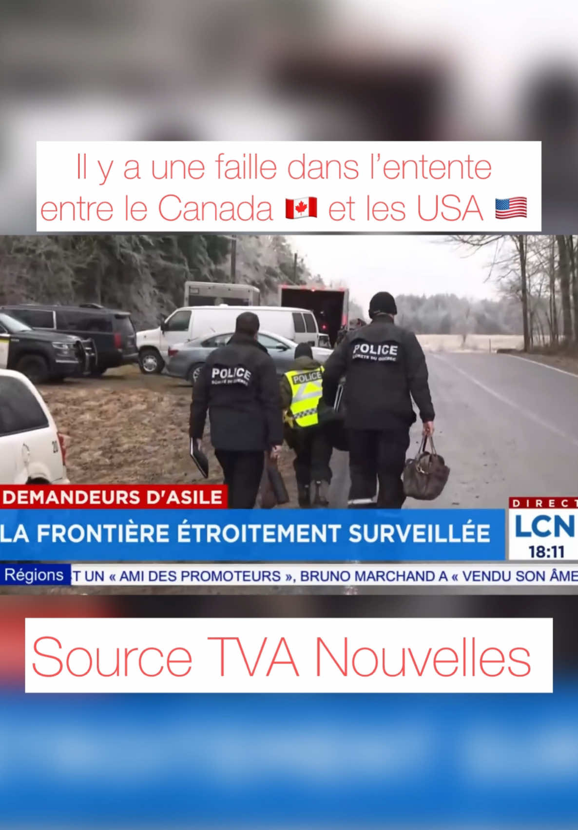 A post by @enloja on TikTok caption: Une faille dans l’entente entre le Canada 🇨🇦 et USA 🇺🇸. #entente #tiers #pays #sur #canada #usa #trump2024 #biden #haiti #ghana #inde #tvanouvelles #fyp 