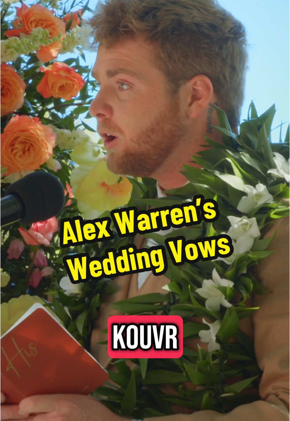 A post by @jayandmackfilms on TikTok caption: @Alex Warren Wedding Vows😢@Kouvr #weddingvideo 