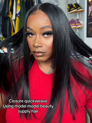 A post by @laurasiaandrea on TikTok caption: Found my new favorite BEAUTY SUPPLY BUNDLES!! These packed bundles are from @ModelModelhair and are so full in density! I didn’t expect 3 bundles to be enough honestly but I only ended up using 2 and it was still full. Check out model model at your nearest beauty supply ❤️ Stay tuned, enjoy 🤞🏾🧚🏾‍♀️ Hair details: Model model dreamweaver 3pcs 18,20,22” bodywave  #modelmodelhair #dreamweaver  #humanhairbundles #trendingstyles  #viralquickweave #beforeandafter #hairtransformation #behindthehairline #laurasiaandrea #laurasia #laurasia_yt #laurasiaandreapcos #explore #fyp #blackgirl #5k #viral #hairtok #quickweave #quickweavetutorial #beautysupplyhair 