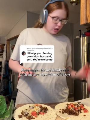 A post by @thebramleyfamily__main on TikTok caption: Replying to @dont.worry.about245 everyone got fed. ❄️ OUT #MomsofTikTok #sahmsoftiktok #marriedat18 #momof3boys #5monthspostpartum #whatareyourlittleshavingforsupper #suppertime #makesupperwithme 