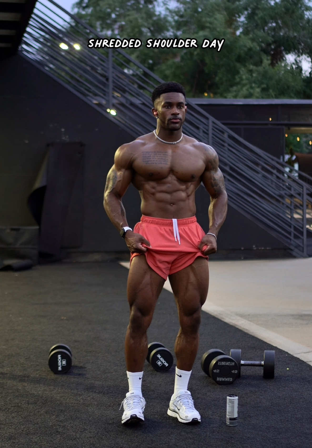A post by @drayyofficial on TikTok caption: Grow Bigger Shoulders w/ this routine! 🔥 #Fitness #fitnessmotivation  