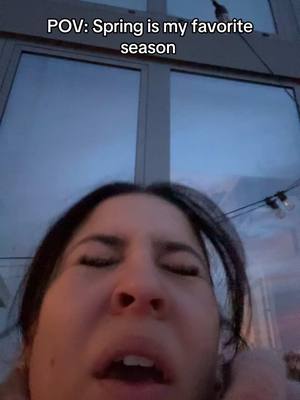 A post by @malenicruz.hf on TikTok caption: And wearing a scarf because you never know when Spring try to get you sick ! Lmao what’s ya favorite season? 