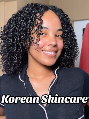 A post by @michixo__ on TikTok caption: One week into Korean skincare 🌱 My acne fluctuates throughout the seasons, sometimes it’s super horrible, other times my skin is almost clear. I normally use dial soap to wash + moisturizer + spf but I wanted to give Korean skincare a try for 30 days and see if it gives me that ✨glass skin✨ I am documenting it so stay tuned for those results! The past week I’ve been doing the exact routine in this video except I only use the clay mask 1x a week and in the AM I add spf after moisturizing products will be 🔗 on my LTK @Innisfree US  Cleansing foam Clay mask Toner pads Vitamin c serum  Facial cream @Kiehl's Since 1851 eye treatment (using this for months & I love it!) @AquaphorUS ointment #curlyhair #haircare #SkinCare #hair #beauty #koreanskincare #curls #inspiration #nightroutine #nighttimeskincare 