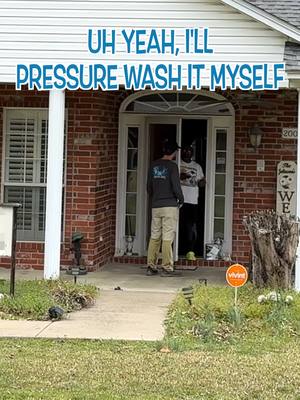 A post by @sbpressurewashing on TikTok caption: At first he REFUSED but then I did something UNEXPECTED #pressurewashing #satisfying #cleaning #asmr #sbpressurewashing #asmrvideo #satisfyingvideo #powerwashing #fyp #fypシ #viral #viralvideo #homeowners #cleaningtiktok #cleanup #muckboots #hotsy