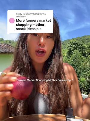 A post by @victoria__benitez on TikTok caption: Replying to @user1937292999 comment for episode 2 🤍 #farmersmarketshoppingmom #farmersmarket #mom #crunchymom #healthy 