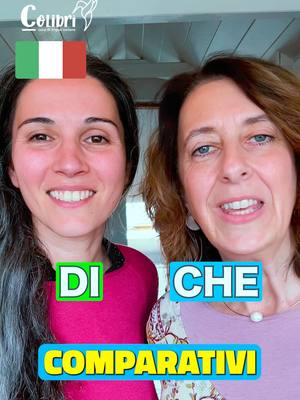 A post by @italiano_online_colibri on TikTok caption: 📚 ESERCIZIO – COMPARATIVI: CHE o DI? 🇮🇹 Sai usare bene CHE e DI nei comparativi? In questo esercizio ascolterai Cecilia e Chiara: una delle due usa la forma corretta… ma chi? 🧐 🎧 Fai attenzione e scrivi nei commenti chi parla in modo corretto! 📩 Per info e corsi: 📧 corsi.colibri@gmail.com 👉 linktr.ee/colibricorsidilinguaitaliana #comparativi #grammaticaitaliana #italianoB1 #italianoB2 #esercizigrammatica #colibricorsiitaliano #linguaitaliana #imparareitaliano #italianoperstranieri #studiaitaliano