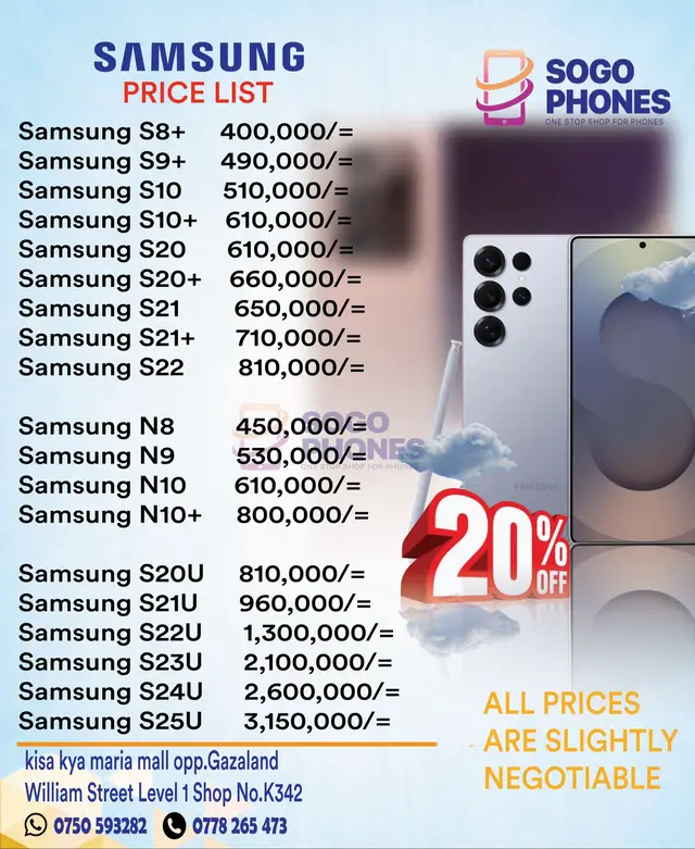 A post by @sogophonesug on TikTok caption: #alienskinug #sale #uganda #kingsaha 