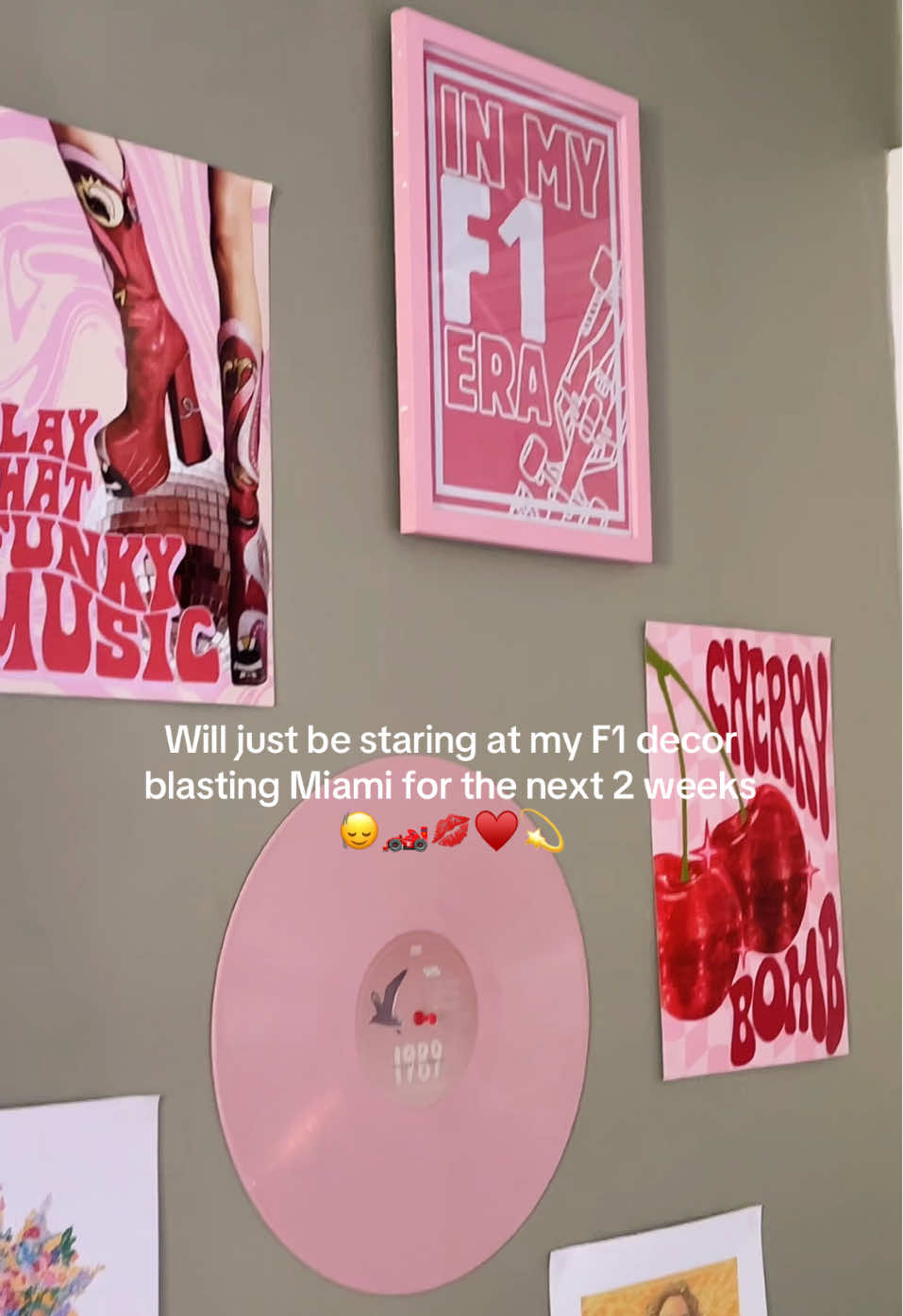 A post by @ on TikTok caption: What will I do with a week off F1🥲🏎️💋♥️💔 #F1 #formulaone #formula1 #miami #miamigrandprix #ferrari #lewishamilton #charlesleclerc #ferrarif1 