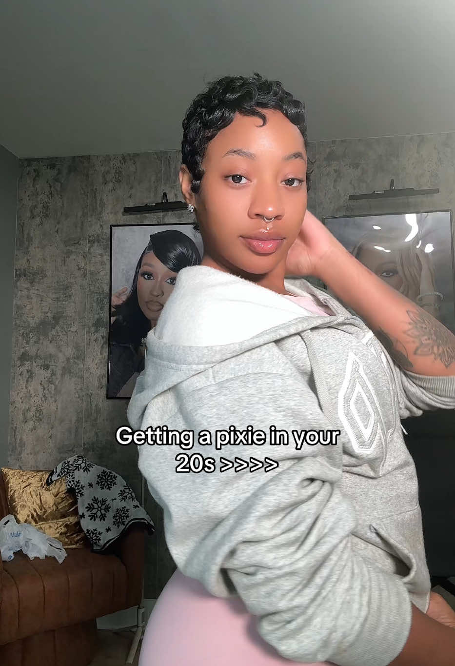 A post by @muaisyss on TikTok caption: Lmaoooo I only recommend if you got maintenance money and can run away from unc nem 😭 #fyp #pixiecut 