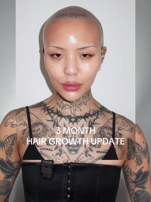 A post by @meicrosoft on TikTok caption: 3 month hair growth update! #hairgrowth #hairjourney 