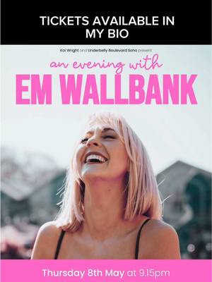 A post by @miwallbank on TikTok caption: I’M DOING A SOLO SHOW IN LONDON COME WATCH ME  TICKETS AVAILABLE IN MY BIO ✨ #arianagrande #wecantbefriends #cover #acoustic #solo #london #show 