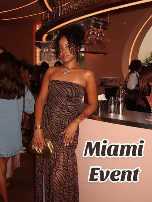 A post by @michixo__ on TikTok caption: Yesterday with @Gisou 🍯 celebrating their Miami pop up which opens today! ✨ #curlyhair #hair #miami #popup #creator #event #beauty #gisou  