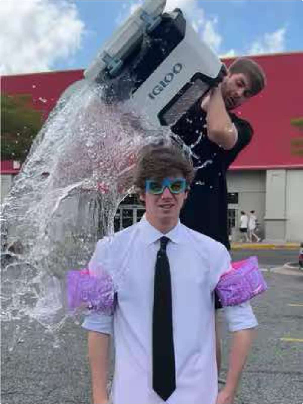 A post by @karljacobs on TikTok caption: thanks for nominating me (again) @MrBeast for the USC Speak Your Mind Challenge! I nominate @martin @Hamzah @quackity and @Foolish Gamers you have 24 hours! 🙂‍↕️🧊🧠⛑️  #icebucketchallenge