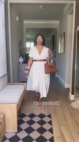 A post by @thelewis_family on TikTok caption: #SponsoredbyADT Package delivered. Teen home early. Pet sitter at the door. ADT's Trusted Neighbor™ has your back - learn more!  @ADT #Trustedneighbor